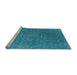 Sideview of Machine Washable Oriental Light Blue Industrial Rug, wshurb2771lblu