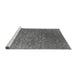 Sideview of Machine Washable Oriental Gray Industrial Rug, wshurb2771gry