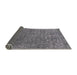 Sideview of Mid-Century Modern Carbon Gray Oriental Rug, urb2772