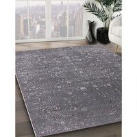 Mid-Century Modern Carbon Gray Oriental Rug, urb2772