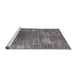Sideview of Machine Washable Industrial Modern Gray Rug, wshurb2773