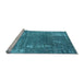 Sideview of Machine Washable Oriental Light Blue Industrial Rug, wshurb2773lblu