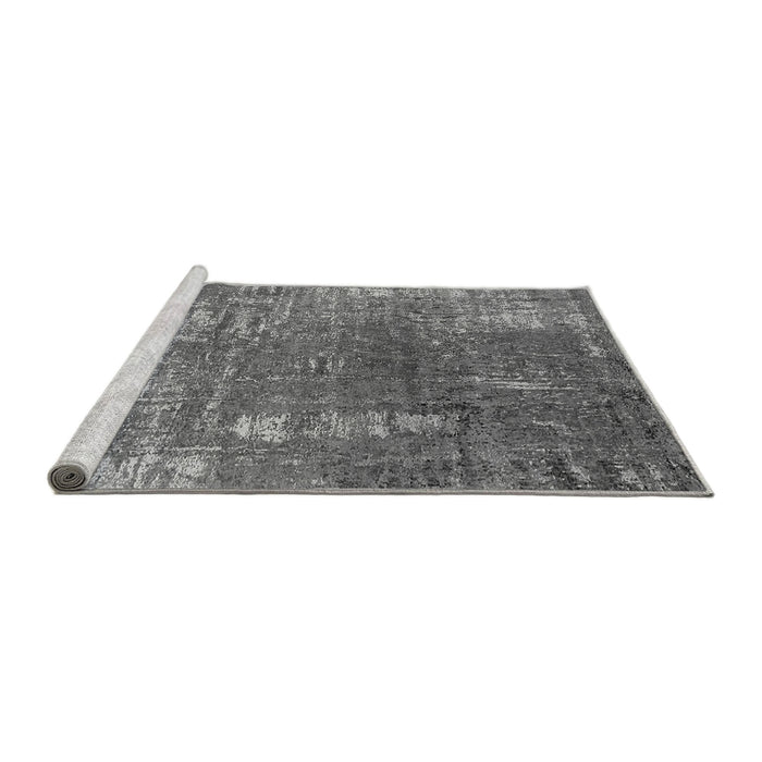 Sideview of Machine Washable Oriental Gray Industrial Rug, wshurb2773gry