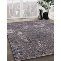 Mid-Century Modern Gray Oriental Rug, urb2773