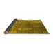 Sideview of Oriental Yellow Industrial Rug, urb2773yw