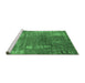 Sideview of Machine Washable Oriental Emerald Green Industrial Area Rugs, wshurb2773emgrn