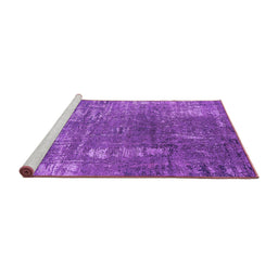 Sideview of Machine Washable Oriental Purple Industrial Area Rugs, wshurb2773pur