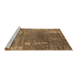 Sideview of Machine Washable Oriental Brown Industrial Rug, wshurb2773brn