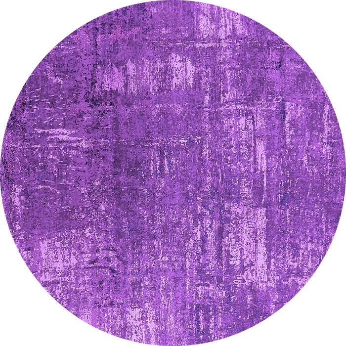 Round Oriental Purple Industrial Rug, urb2773pur