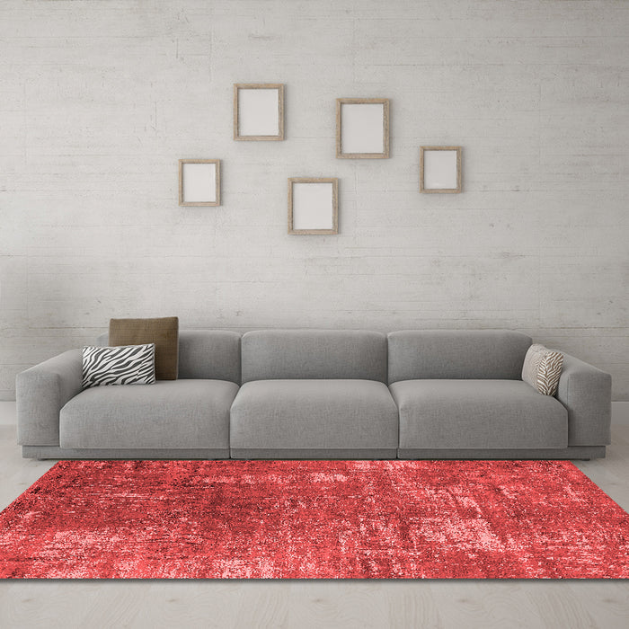 Industrial Red Washable Rugs