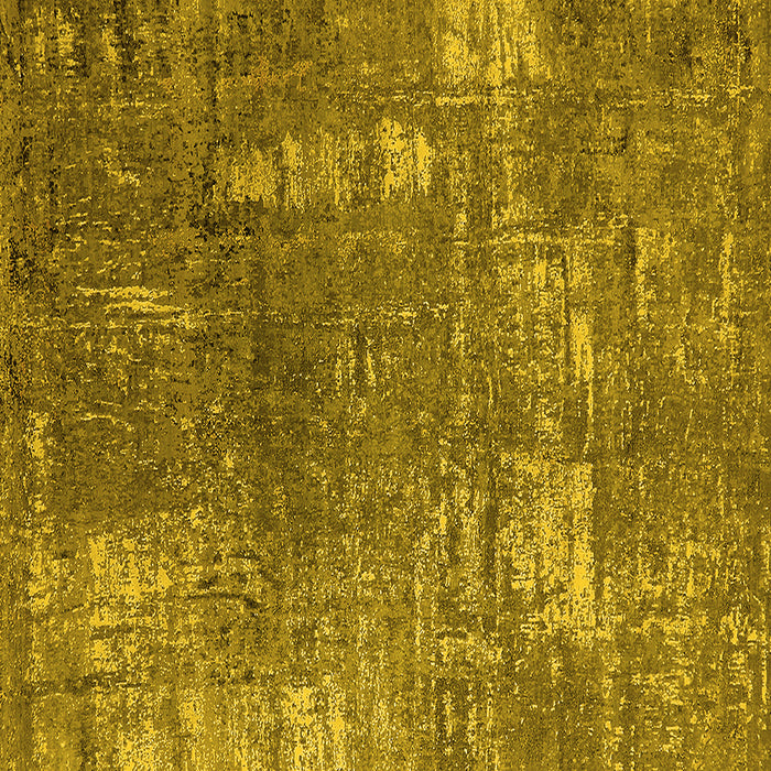 Square Machine Washable Oriental Yellow Industrial Rug, wshurb2773yw