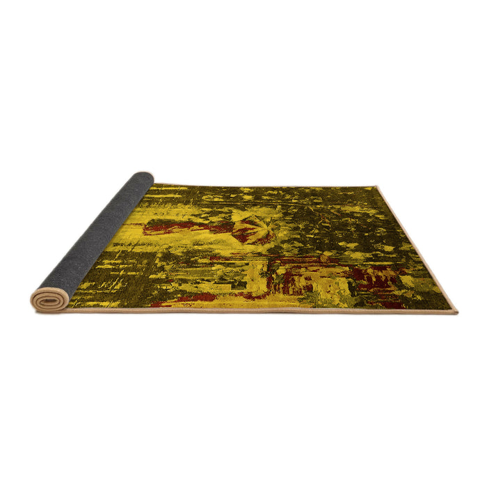 Sideview of Oriental Yellow Industrial Rug, urb2774yw