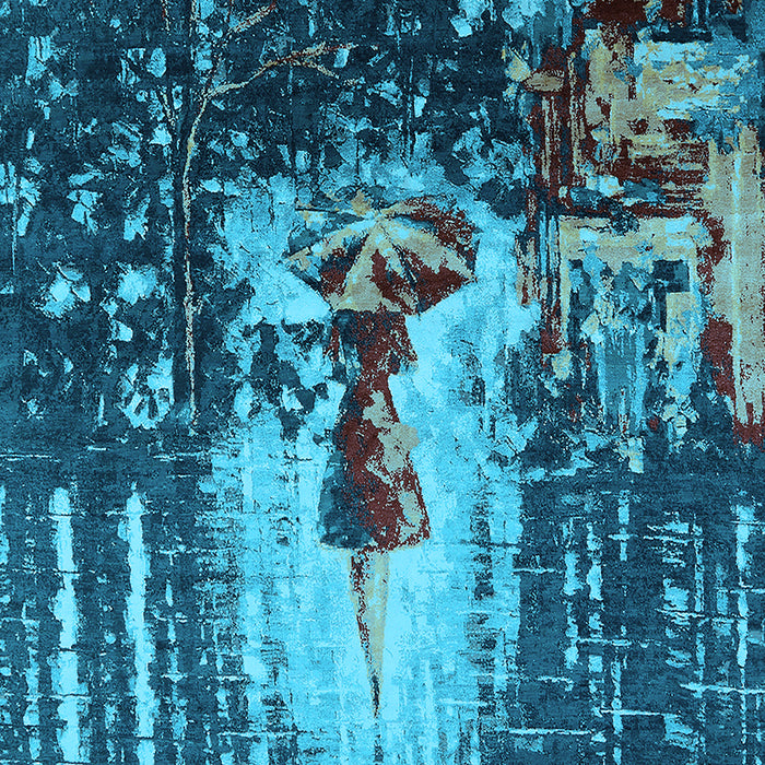 Oriental Light Blue Industrial Rug, urb2774lblu