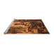 Sideview of Machine Washable Oriental Orange Industrial Area Rugs, wshurb2774org