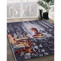 Mid-Century Modern Black Oriental Rug, urb2774