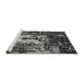 Sideview of Machine Washable Oriental Gray Industrial Rug, wshurb2774gry