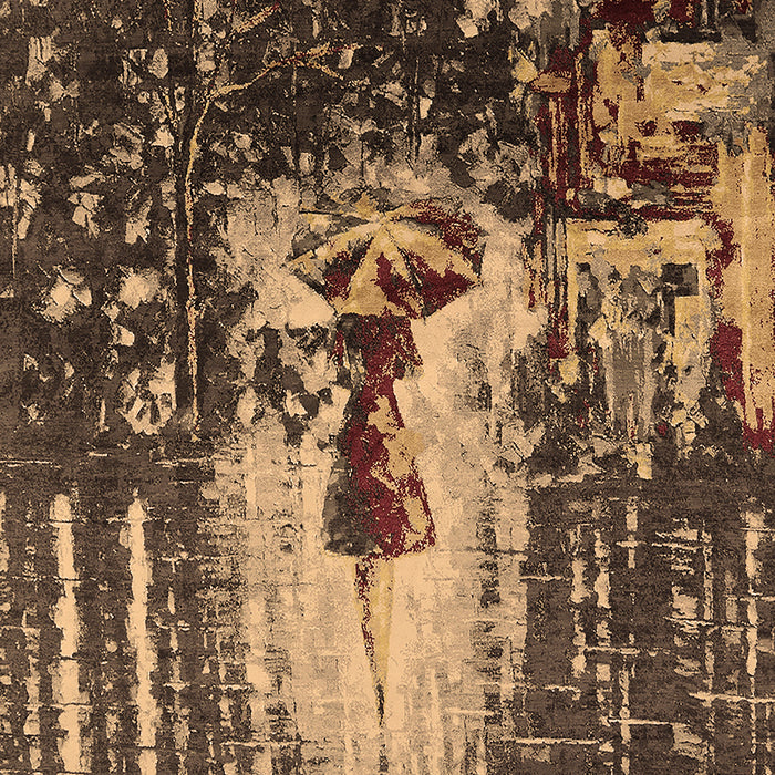 Oriental Brown Industrial Rug, urb2774brn