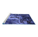 Sideview of Machine Washable Oriental Blue Industrial Rug, wshurb2774blu