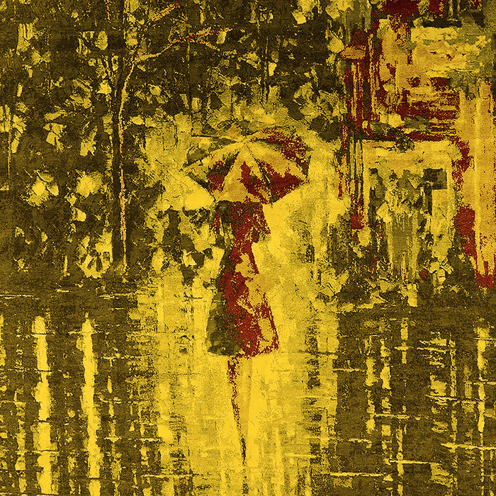 Oriental Yellow Industrial Rug, urb2774yw