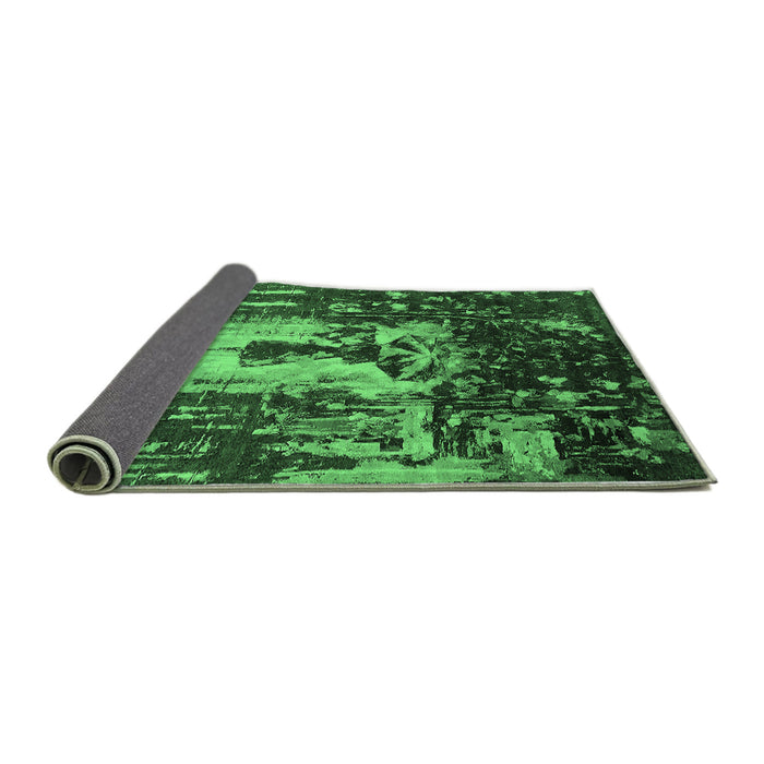 Sideview of Oriental Emerald Green Industrial Rug, urb2774emgrn