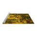 Sideview of Machine Washable Oriental Yellow Industrial Rug, wshurb2774yw