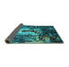 Sideview of Oriental Turquoise Industrial Rug, urb2774turq