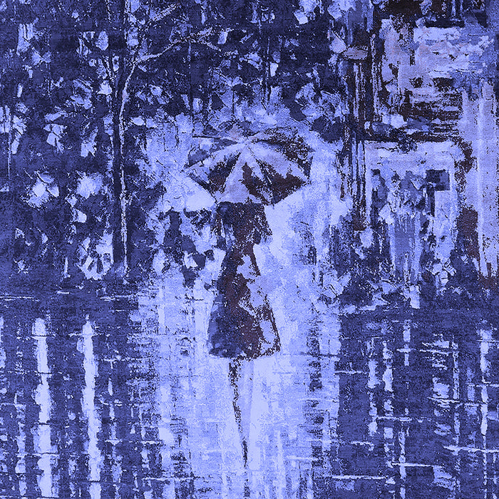 Oriental Blue Industrial Rug, urb2774blu