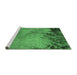 Sideview of Machine Washable Oriental Emerald Green Industrial Area Rugs, wshurb2775emgrn