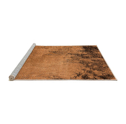Sideview of Machine Washable Oriental Orange Industrial Area Rugs, wshurb2775org