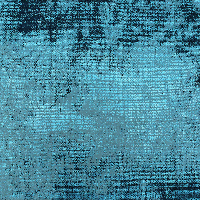 Square Machine Washable Oriental Light Blue Industrial Rug, wshurb2775lblu