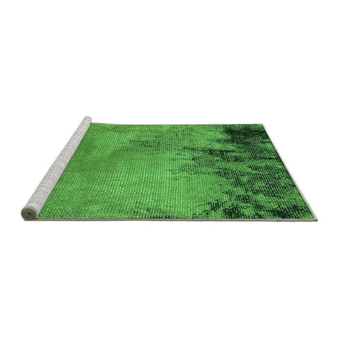 Sideview of Machine Washable Oriental Green Industrial Area Rugs, wshurb2775grn