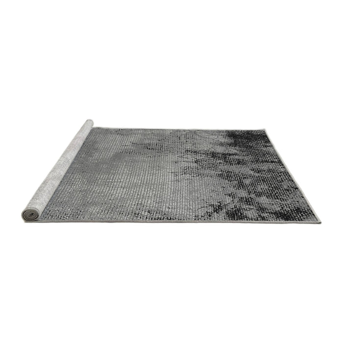 Sideview of Machine Washable Oriental Gray Industrial Rug, wshurb2775gry