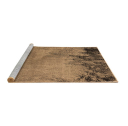Sideview of Machine Washable Oriental Brown Industrial Rug, wshurb2775brn