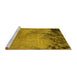 Sideview of Machine Washable Oriental Yellow Industrial Rug, wshurb2775yw