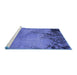 Sideview of Machine Washable Oriental Blue Industrial Rug, wshurb2775blu