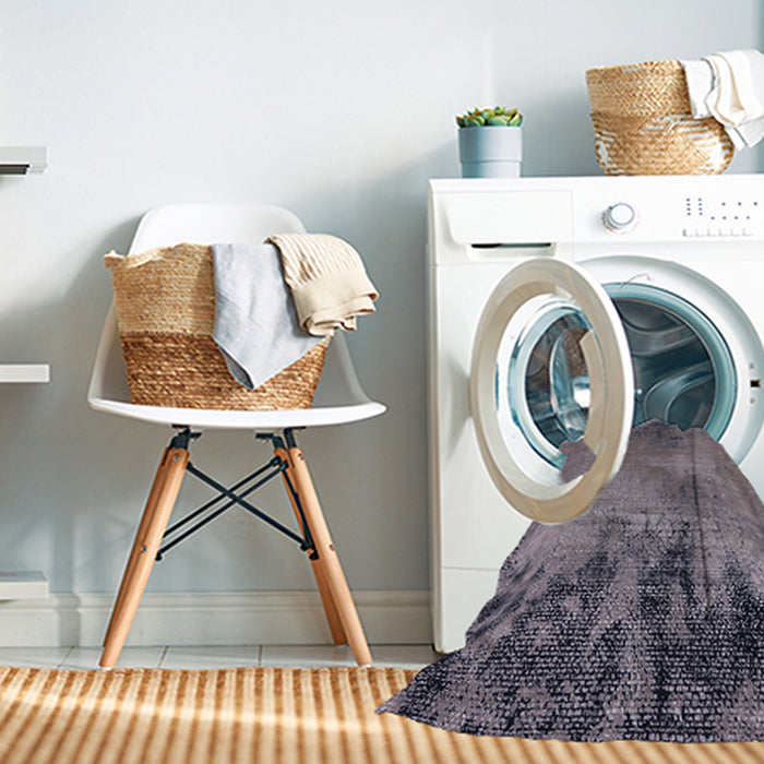 Machine Washable Industrial Modern Purple Rug in a Washing Machine, wshurb2775