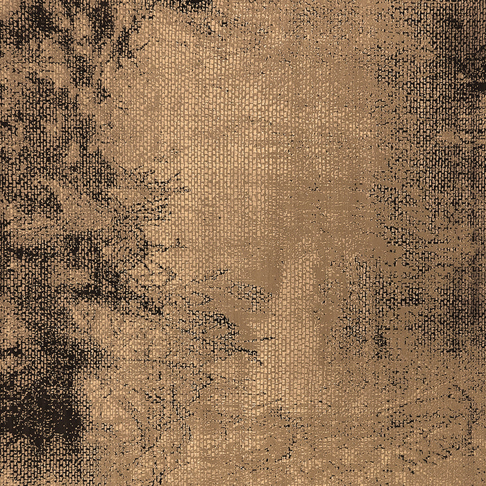 Square Machine Washable Oriental Brown Industrial Rug, wshurb2775brn