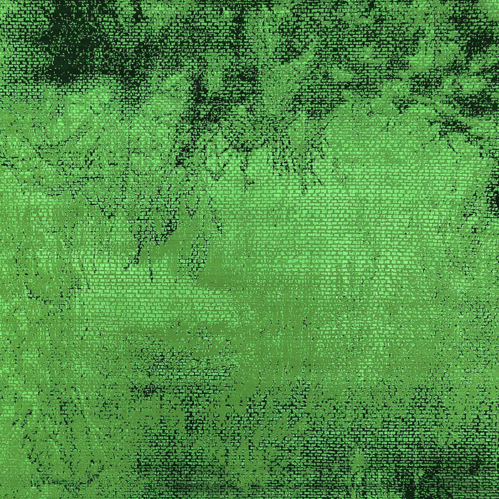 Square Oriental Green Industrial Rug, urb2775grn