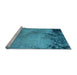 Sideview of Machine Washable Oriental Light Blue Industrial Rug, wshurb2775lblu