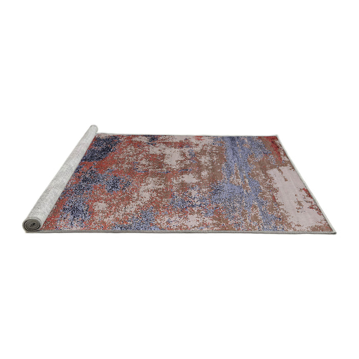 Sideview of Machine Washable Industrial Modern Rosy Brown Pink Rug, wshurb2776