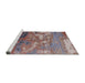 Sideview of Machine Washable Industrial Modern Rosy Brown Pink Rug, wshurb2776