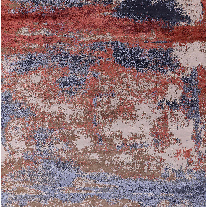 Mid-Century Modern Rosy Brown Pink Oriental Rug, urb2776