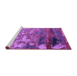 Sideview of Machine Washable Oriental Purple Industrial Area Rugs, wshurb2776pur