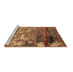 Sideview of Machine Washable Oriental Brown Industrial Rug, wshurb2776brn
