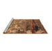 Sideview of Machine Washable Oriental Brown Industrial Rug, wshurb2776brn