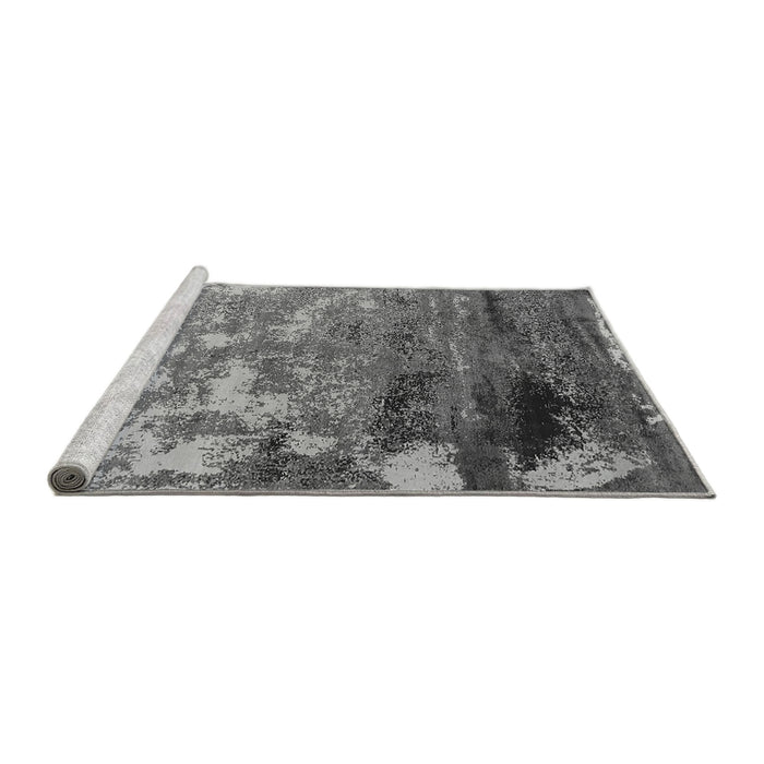 Sideview of Machine Washable Oriental Gray Industrial Rug, wshurb2776gry