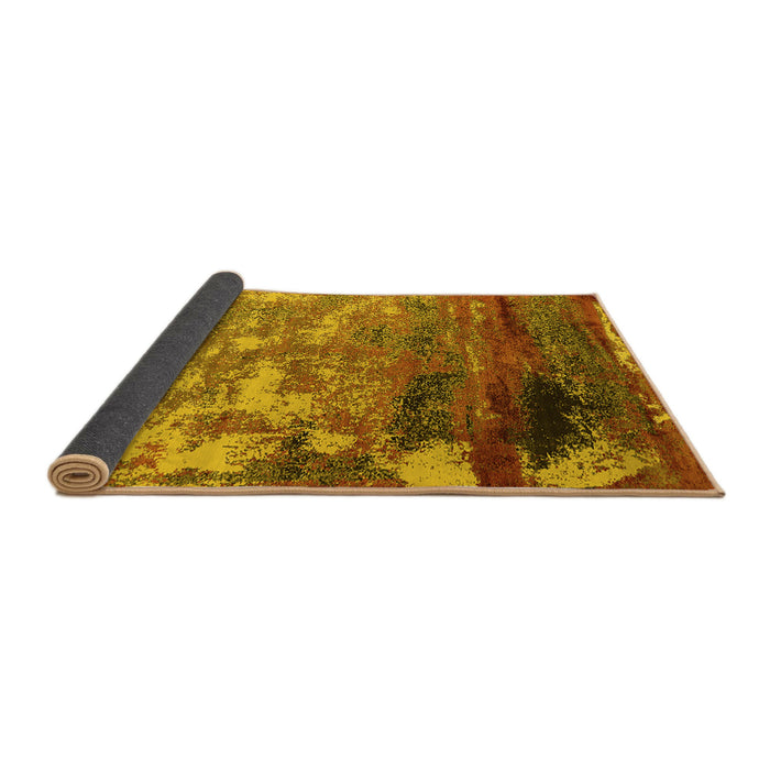 Sideview of Oriental Yellow Industrial Rug, urb2776yw