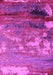 Machine Washable Oriental Pink Industrial Rug, wshurb2776pnk