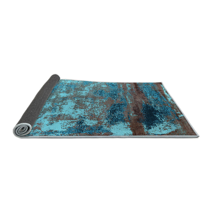 Sideview of Oriental Light Blue Industrial Rug, urb2776lblu