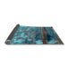 Sideview of Oriental Light Blue Industrial Rug, urb2776lblu